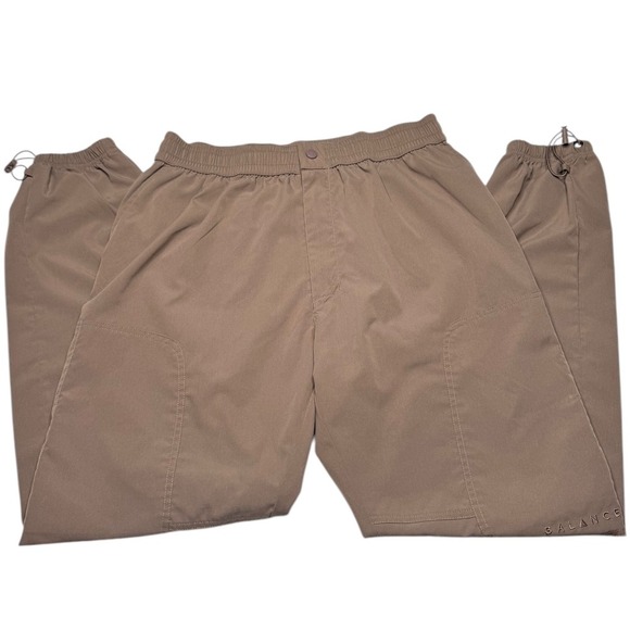 Balance Athletica Vitality Men's Celsius Cargo Joggers Brown Large Athleisure - Picture 1 of 12